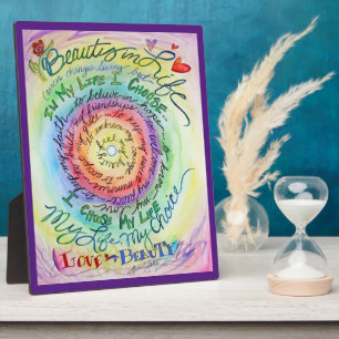 Photo Arc-en-ciel Cancer Poème Affirmation Art Plaque