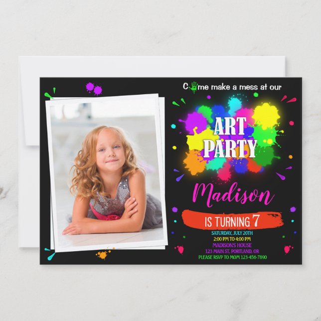 Photo Art anniversaire invitation Artisanat de pei (Devant)