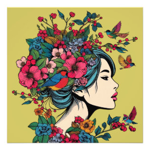 Photo Art Imprimer Les Femmes À L'Automne Avec Les