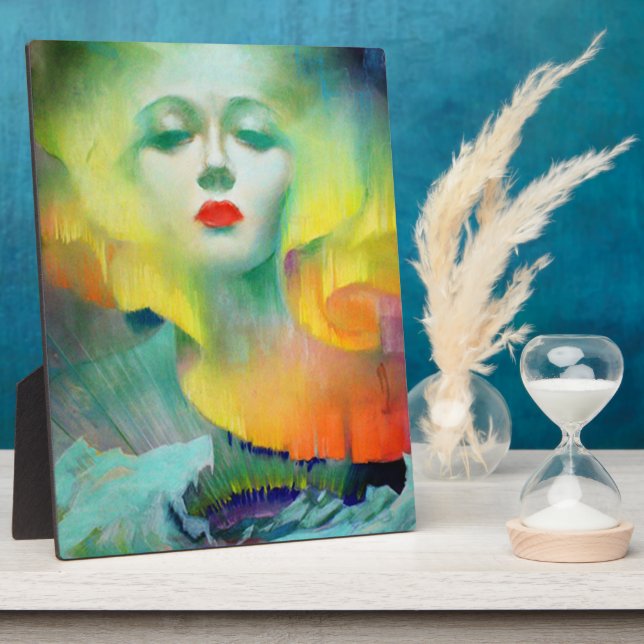 Photo Aurora par Clive Davis Tabletop Plaque avec Easel (Côté)