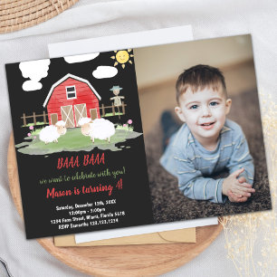 Photo Baa Baa Red House Farm Invitations Anniversa
