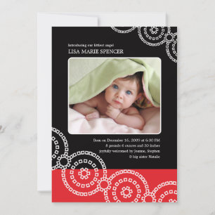 Photo Baby Black Bandhini Faire-part de naissance