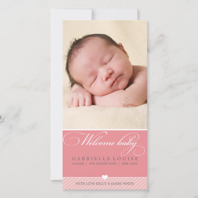 PHOTO BABY FAIRE-PART :: charmant type 1 (Devant)