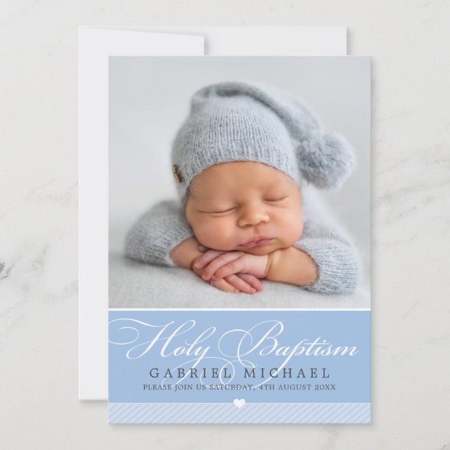 PHOTO BAPTISM INVITATION :: beau type 5 (Devant)