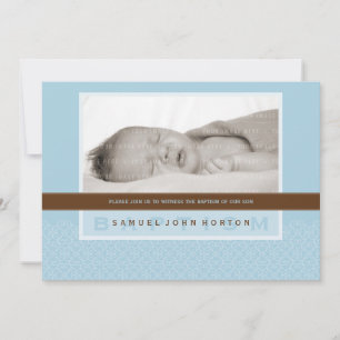 PHOTO BAPTISM INVITATION : dit doucement 4L