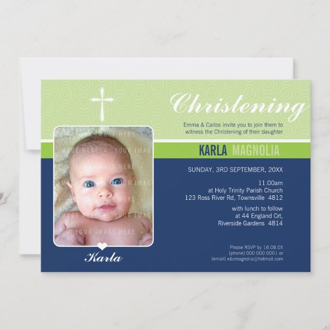 PHOTO BAPTISM INVITATION :: peace 2 L (Devant)