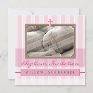 PHOTO BAPTISM INVITATIONS :: élégamment 2SQ