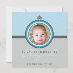 PHOTO BAPTISM INVITATIONS :: fantaisie 4SQ