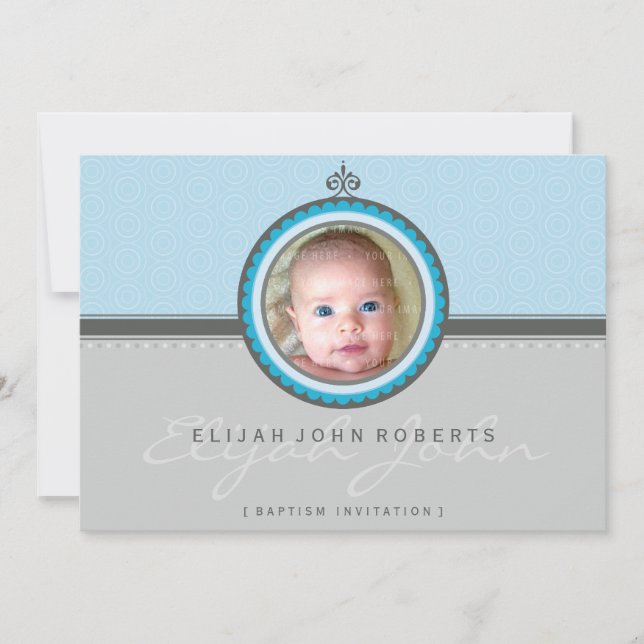 PHOTO BAPTISM INVITATIONS :: fantastique 4L (Devant)