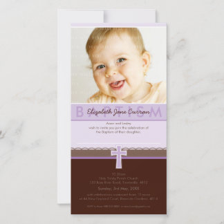 PHOTO BAPTISME INVITATIONS :: pure 1