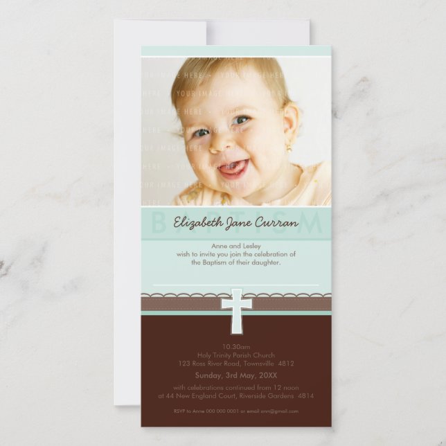 PHOTO BAPTISME INVITATIONS :: pure 3 (Devant)