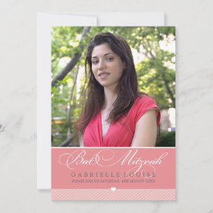PHOTO BAT MITZVAH INVITATION :: beau type 1