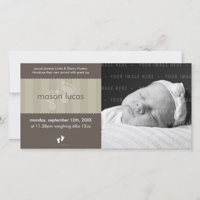 PHOTO BÉBÉ FAIRE-PART :: pieds heureux 8L (Devant)