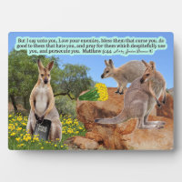 Belle écriture Wallaby Plaque Matthieu 5:44