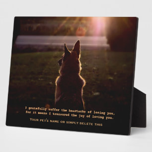 Photo Belle plaque commémorative d'animal de compagnie B