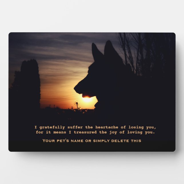 Photo Belle plaque commémorative pour animal de compagni (Devant)