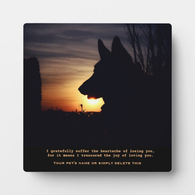 Photo Belle plaque commémorative pour animal de compagni (Devant)
