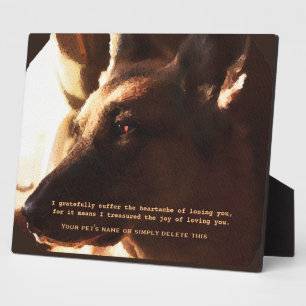 Photo Belle plaque commémorative pour chien de berger al