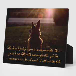 Photo Belle plaque commémorative pour chien de berger al