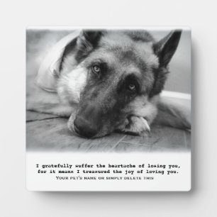 Photo Belle plaque commémorative pour chien de berger al