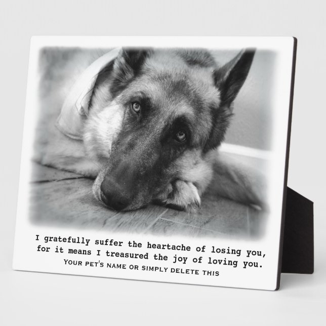 Photo Belle plaque commémorative pour chien de berger al (Côté)