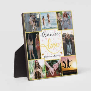 Photo Besties Love Collage 8 Photos + Noms Plaque