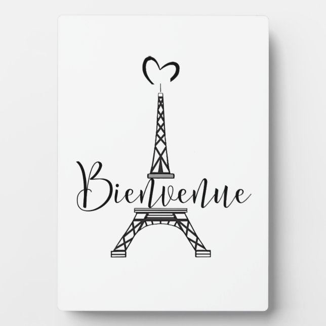 Photo "Bienvenue" Plaque (Devant)