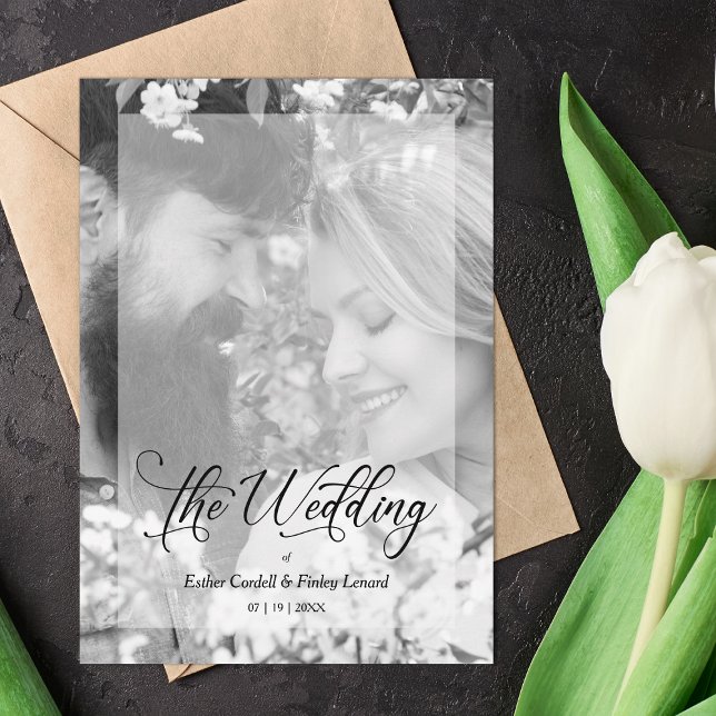 Photo Black White Minimalist effet Vellum (Créateur téléchargé)