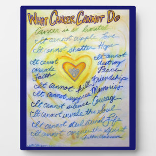 Photo Bleu et or Cancer Poème Peinture Art Plaque