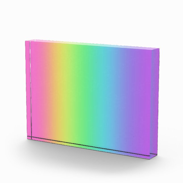 Photo Bloc Acrylique Arc-En-Ciel Lumineux (Droite)