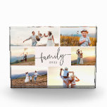 Photo Bloc de photos de famille élégant<br><div class="desc">Bloc photo de la famille rose vif. Notre collection moderne de collages photo de famille est parfaite pour capturer et célébrer l'année de manière artistique. Un élégant script de calligraphie écrit à la main ajoute une touche d'élégance intemporelle, en faisant un gardien idéal. Customisez et créez facilement votre histoire visuelle...</div>