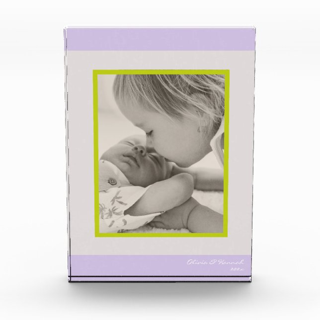 Photo bloc décoration bébé gosses pourpre (Devant)