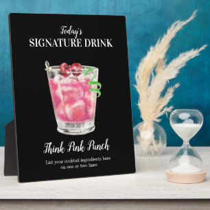 Photo Boisson rose ・ PERSONNALISER cette plaque de boiss