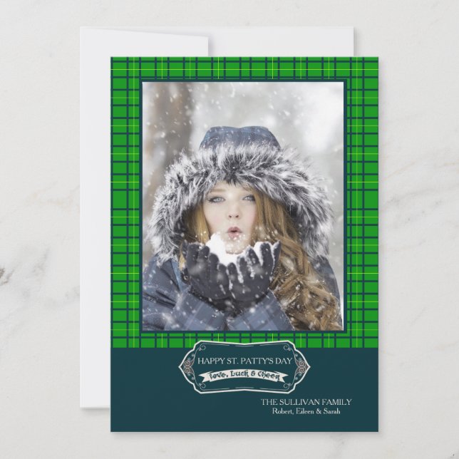 Photo Bon Cheer Carte de la Saint Patrick (Devant)