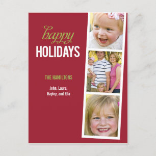 Photo Booth Style Holiday Carte photo Carte postal