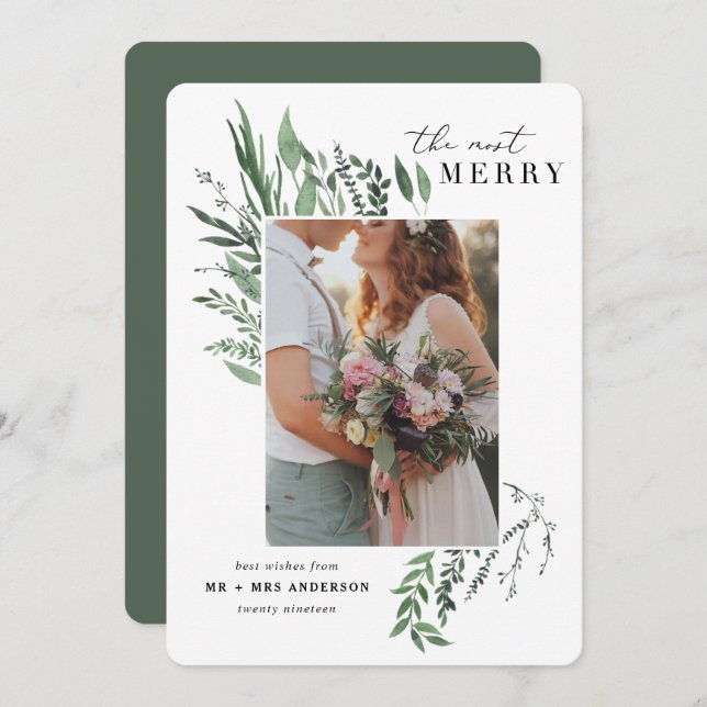 photo botanique la plus joyeuse nouvelle carte de  (Devant / Derrière)