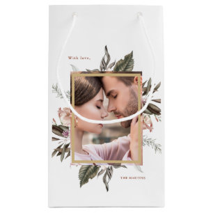 Photo botanique simple et nom Petit sac cadeau