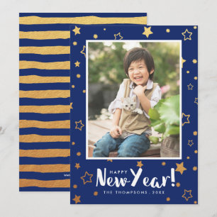 Photo brillante brillante Carte du Nouvel An