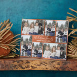 Photo Bronze Six Image Collage Plaque<br><div class="desc">Family Photo Template with six photo positions. Photos sit atop a faux bronze metallic background. Handwritten font for the family name. Plenty of room for long names. Edit the holiday season and year too. To personalize this plaque click on "personalize this template" then edit the fields provided. The template photos...</div>