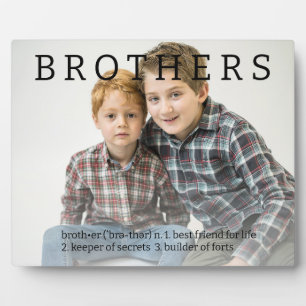 Photo Brothers Dictionary Définition Fun Plaque