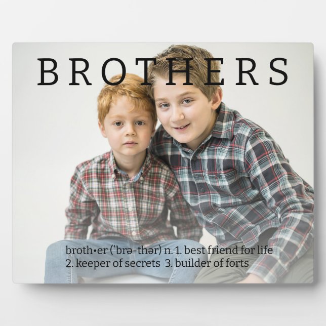 Photo Brothers Dictionary Définition Fun Plaque (Devant)