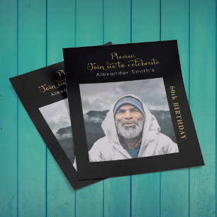 Photo Budget 60e anniversaire Invitation Black Gol