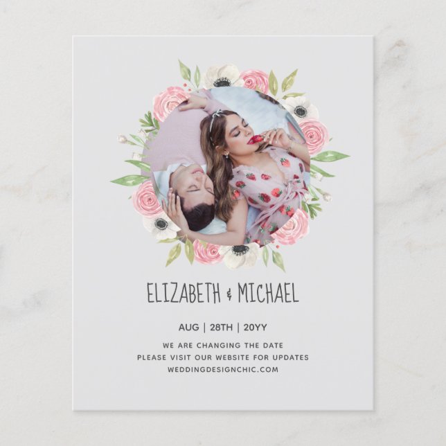 PHOTO BUDGET MARIAGE CHANGER LES DATES Floral (Devant)