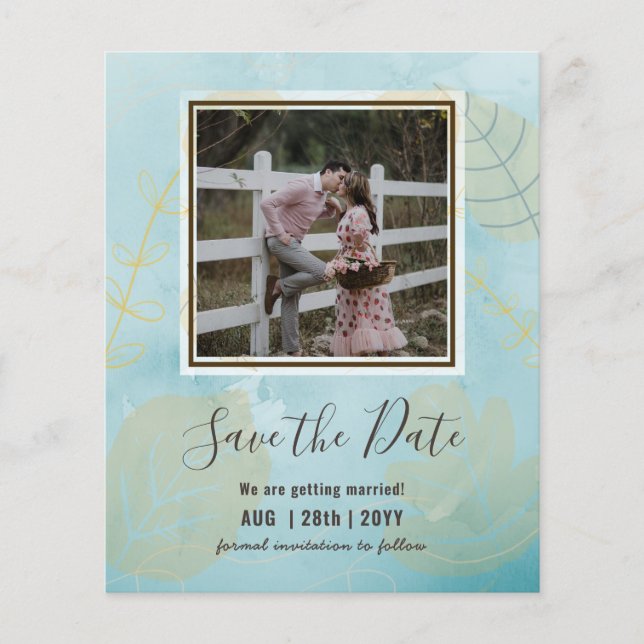 PHOTO BUDGET MARIAGE SAVE DATES - Boho Abstrait (Devant)