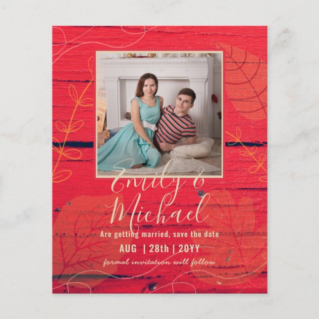 PHOTO BUDGET MARIAGE SAVE DATES - Boho Abstrait (Devant)