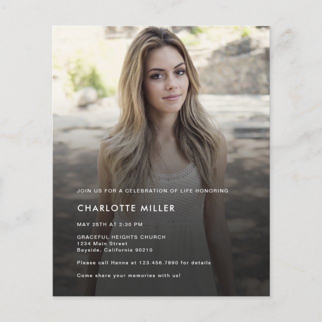 Photo Budget Moderne Célébration De La Vie Invitat (Devant)