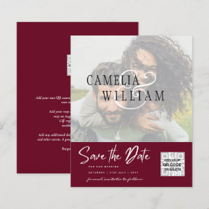 PHOTO BUDGET Moderne Enregistrer la date QR CODE R