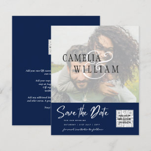 PHOTO BUDGET Moderne Enregistrer la date QR CODE R
