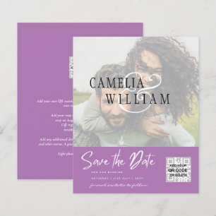 PHOTO BUDGET Moderne Enregistrer la date QR CODE R
