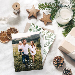 photo budget Noël élégant script Carte de vacances